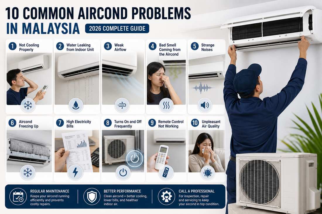 10 Common Aircond Problems in Malaysia (2026 Complete Guide)