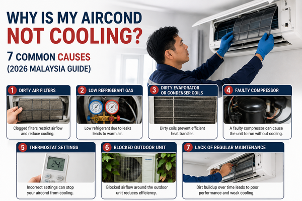 Why Is My Aircond Not Cooling? 7 Common Causes and Fixes (2026 Malaysia Guide)